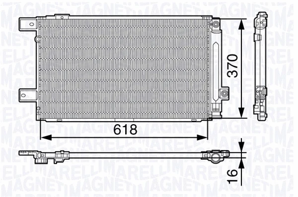 350203676000 MAGNETI MARELLI Конденсатор, кондиционер (фото 1)