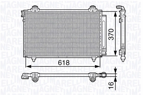 350203680000 MAGNETI MARELLI Конденсатор, кондиционер (фото 1)