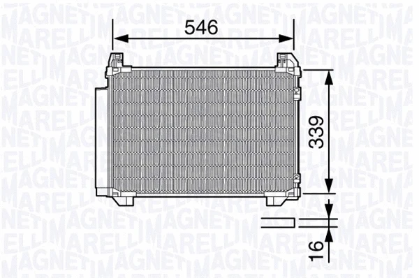 350203687000 MAGNETI MARELLI Конденсатор, кондиционер (фото 1)