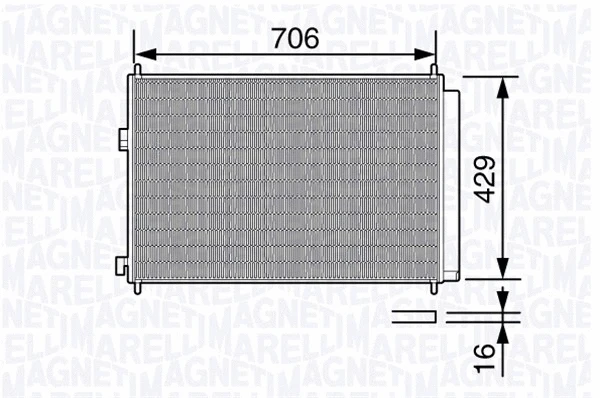 350203690000 MAGNETI MARELLI Конденсатор, кондиционер (фото 1)