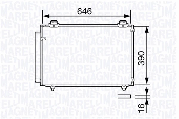 350203692000 MAGNETI MARELLI Конденсатор, кондиционер (фото 1)