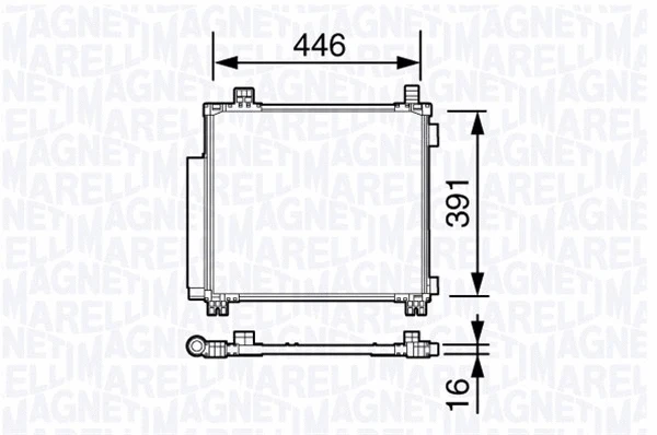 350203696000 MAGNETI MARELLI Конденсатор, кондиционер (фото 1)