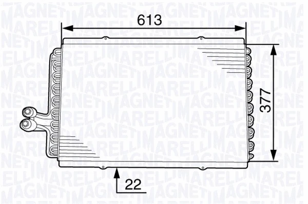 350203708000 MAGNETI MARELLI Конденсатор, кондиционер (фото 1)