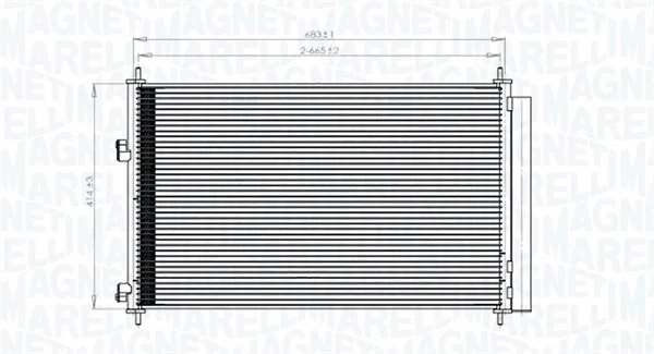 350203742000 MAGNETI MARELLI Конденсатор, кондиционер (фото 1)