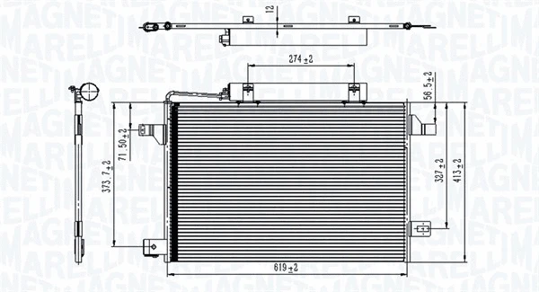 350203745000 MAGNETI MARELLI Конденсатор, кондиционер (фото 1)