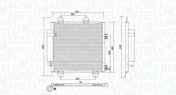 350203753000 MAGNETI MARELLI Конденсатор, кондиционер (фото 1)