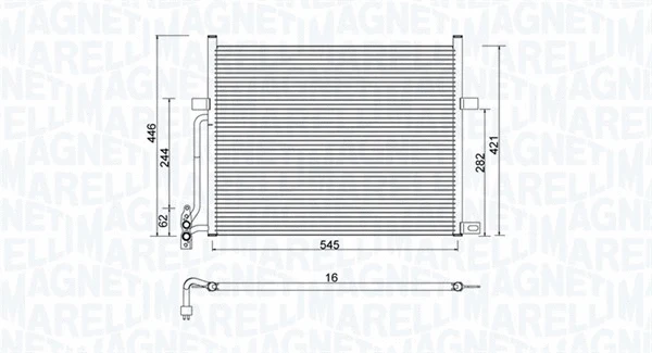 350203776000 MAGNETI MARELLI Конденсатор, кондиционер (фото 1)