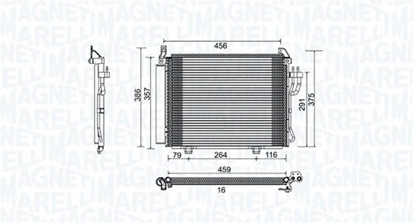 350203790000 MAGNETI MARELLI Конденсатор, кондиционер (фото 1)