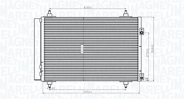 350203820000 MAGNETI MARELLI Конденсатор, кондиционер (фото 1)