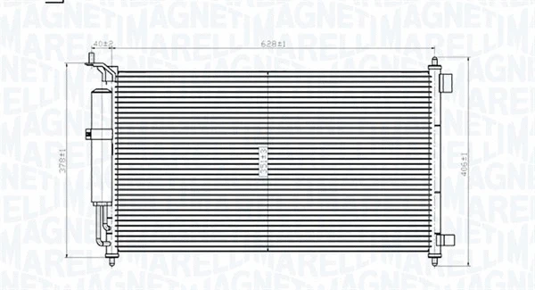 350203829000 MAGNETI MARELLI Конденсатор, кондиционер (фото 1)