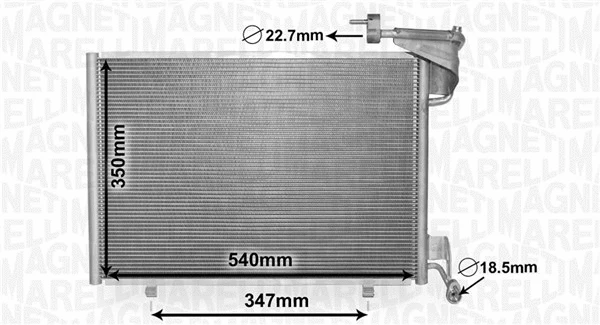 350203870000 MAGNETI MARELLI Конденсатор, кондиционер (фото 1)