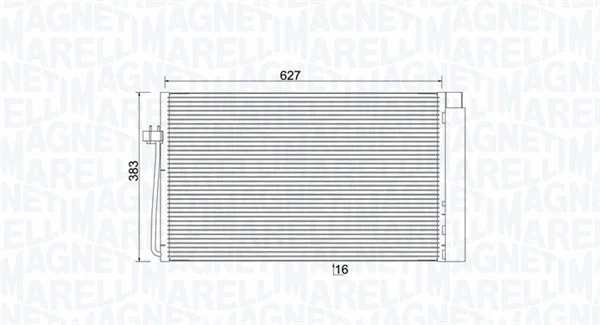 350203899000 MAGNETI MARELLI Конденсатор, кондиционер (фото 1)