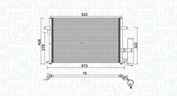 350203912000 MAGNETI MARELLI Конденсатор, кондиционер (фото 1)