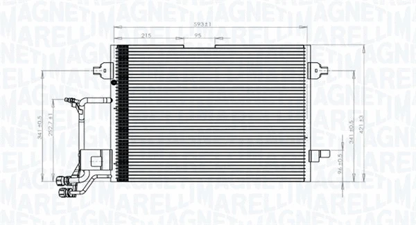 350203942000 MAGNETI MARELLI Конденсатор, кондиционер (фото 1)