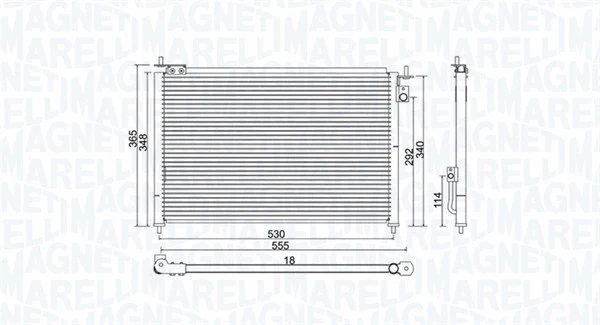 350203971000 MAGNETI MARELLI Конденсатор, кондиционер (фото 1)