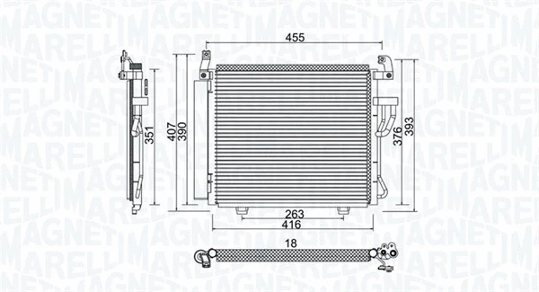 350203975000 MAGNETI MARELLI Конденсатор, кондиционер (фото 1)