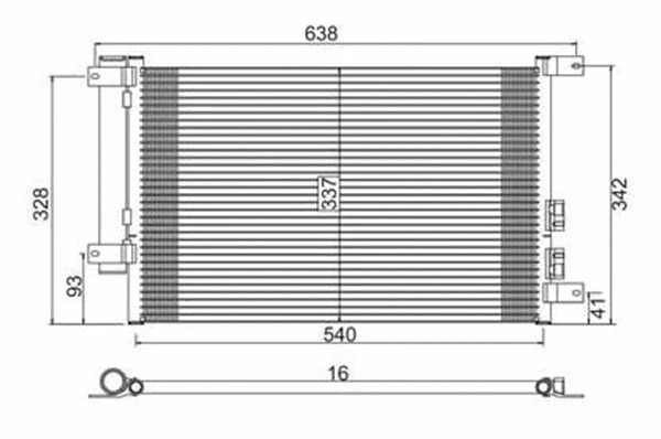 359003220020 MAGNETI MARELLI Конденсатор, кондиционер (фото 1)