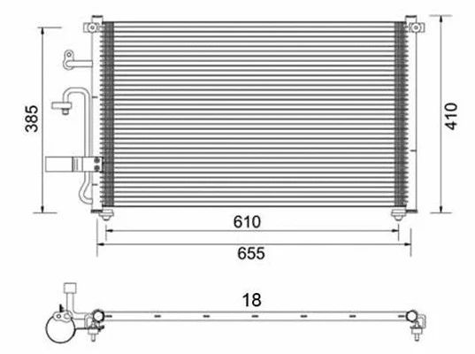 359003220380 MAGNETI MARELLI Конденсатор, кондиционер (фото 1)