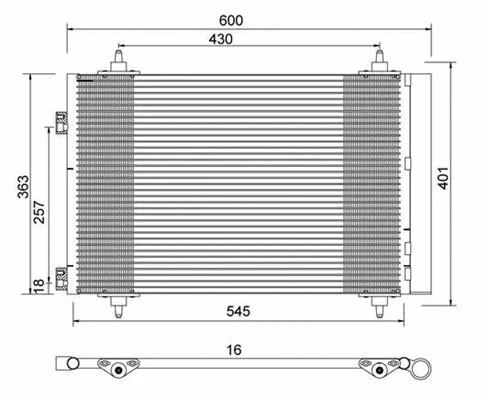 359003220480 MAGNETI MARELLI Конденсатор, кондиционер (фото 1)