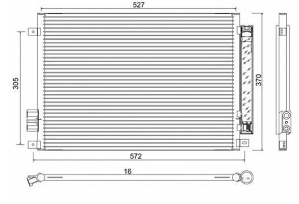 359003220580 MAGNETI MARELLI Конденсатор, кондиционер (фото 1)