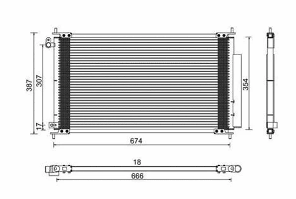 359003220730 MAGNETI MARELLI Конденсатор, кондиционер (фото 1)