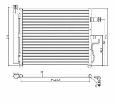 359003220850 MAGNETI MARELLI Конденсатор, кондиционер (фото 1)