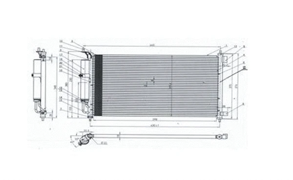 359003221220 MAGNETI MARELLI Конденсатор, кондиционер (фото 1)