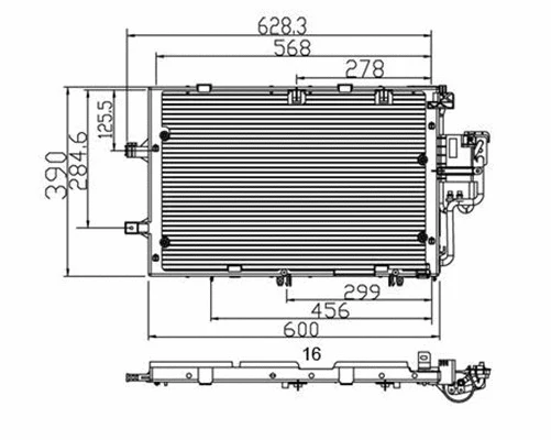 359003221230 MAGNETI MARELLI Конденсатор, кондиционер (фото 1)