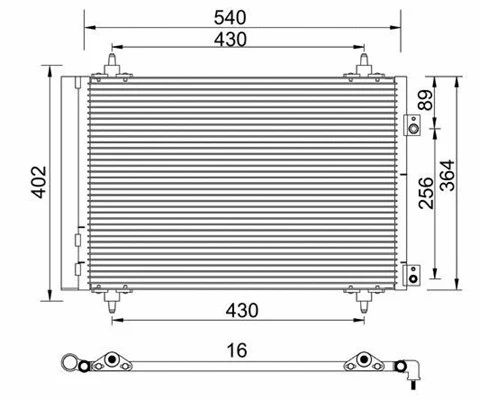 359003221400 MAGNETI MARELLI Конденсатор, кондиционер (фото 1)