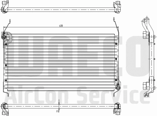 8880400118 WAECO Конденсатор, кондиционер (фото 2)