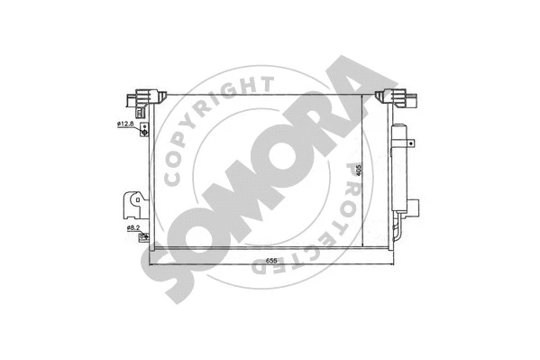 182460 SOMORA Конденсатор, кондиционер (фото 1)