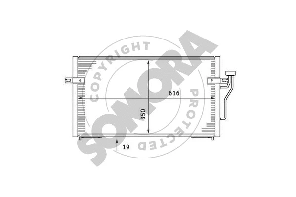 186060A SOMORA Конденсатор, кондиционер (фото 1)