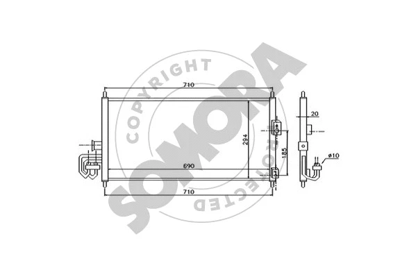 193460 SOMORA Конденсатор, кондиционер (фото 1)