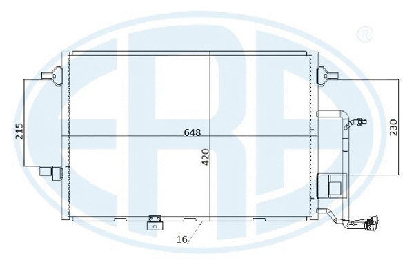 667217 ERA Конденсатор, кондиционер (фото 1)
