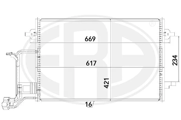 667220 ERA Конденсатор, кондиционер (фото 1)