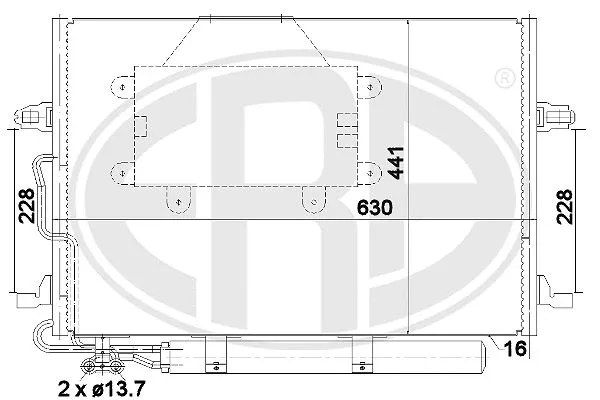 667252 ERA Конденсатор, кондиционер (фото 1)