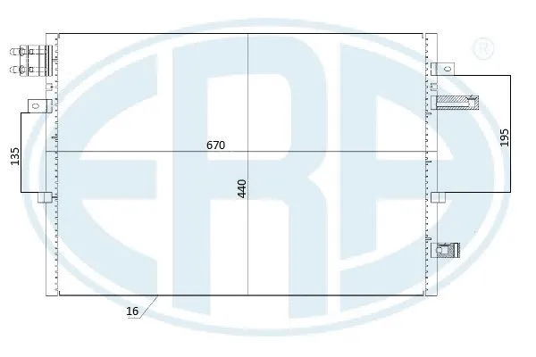 667277 ERA Конденсатор, кондиционер (фото 1)