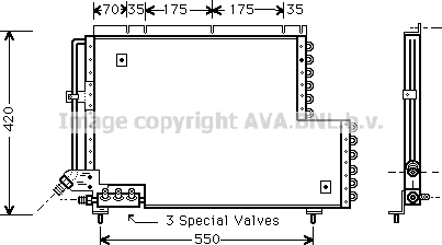 VO5081 AVA Конденсатор, кондиционер (фото 1)