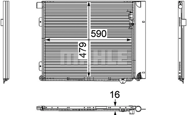 AC 126 000P KNECHT/MAHLE Конденсатор, кондиционер (фото 1)