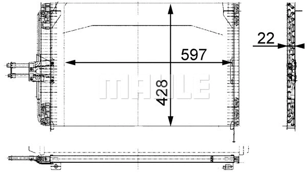 AC 153 000P KNECHT/MAHLE Конденсатор, кондиционер (фото 1)