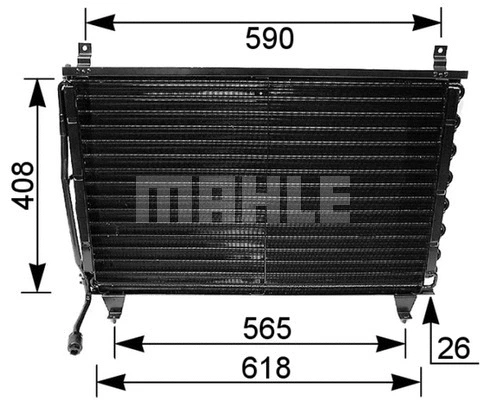 AC 167 000P KNECHT/MAHLE Конденсатор, кондиционер (фото 1)