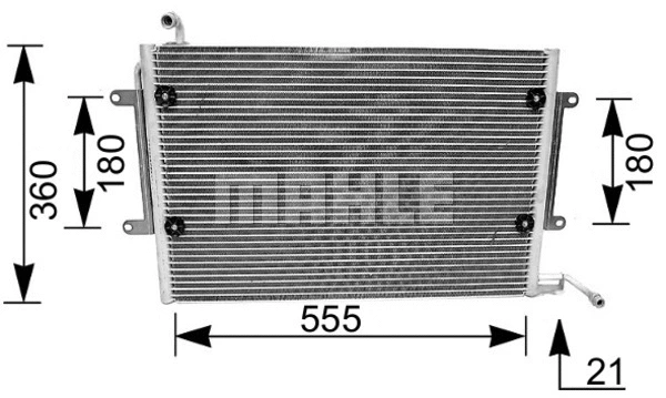 AC 172 000S KNECHT/MAHLE Конденсатор, кондиционер (фото 1)