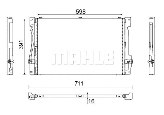 AC 173 000S KNECHT/MAHLE Конденсатор, кондиционер (фото 1)