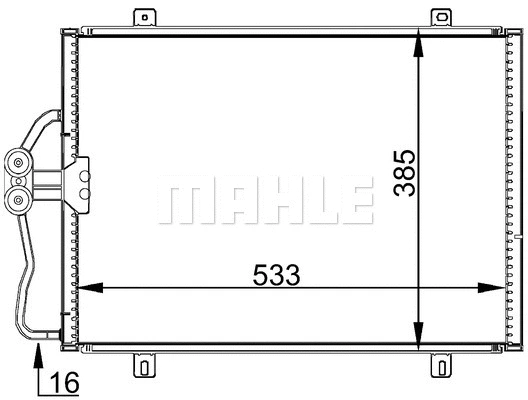 AC 176 000S KNECHT/MAHLE Конденсатор, кондиционер (фото 1)