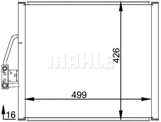 AC 201 000P KNECHT/MAHLE Конденсатор, кондиционер (фото 1)