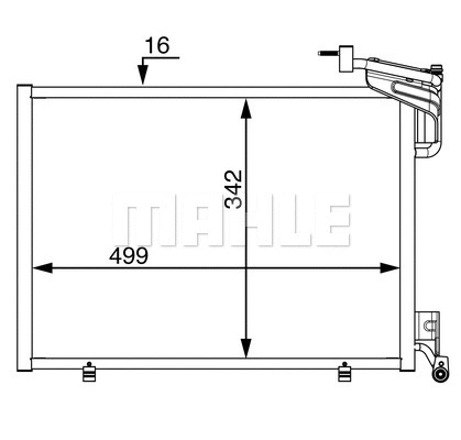 AC 21 000S KNECHT/MAHLE Конденсатор, кондиционер (фото 1)