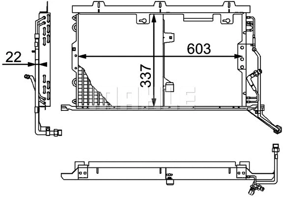 AC 210 000P KNECHT/MAHLE Конденсатор, кондиционер (фото 1)