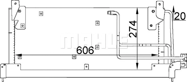 AC 223 000S KNECHT/MAHLE Конденсатор, кондиционер (фото 1)