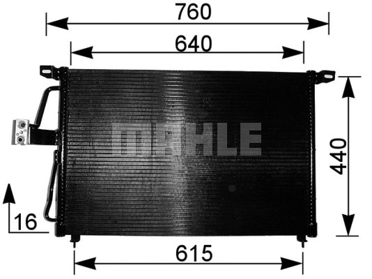 AC 224 000S KNECHT/MAHLE Конденсатор, кондиционер (фото 1)