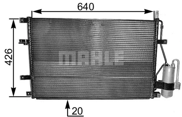 AC 227 000S KNECHT/MAHLE Конденсатор, кондиционер (фото 1)